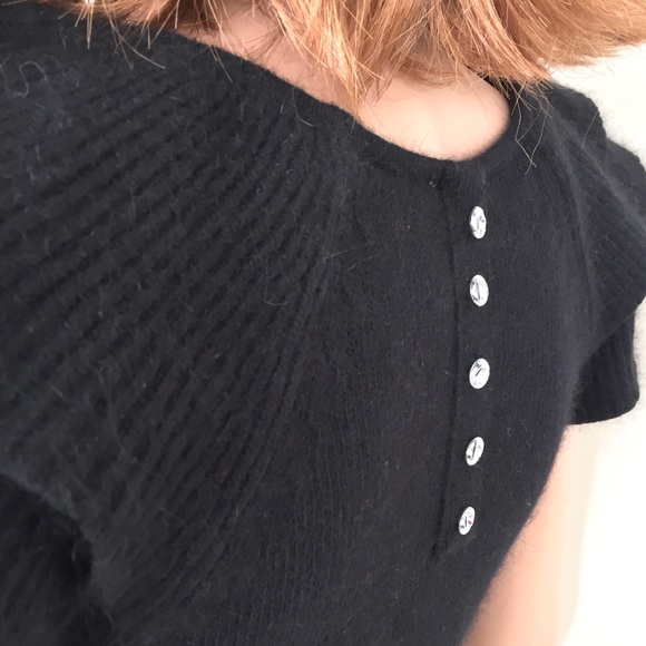 ❌SOLD❌SM•DIVIDED•ANGORA BLEND BLACK TUNIC• - Picture 4 of 5